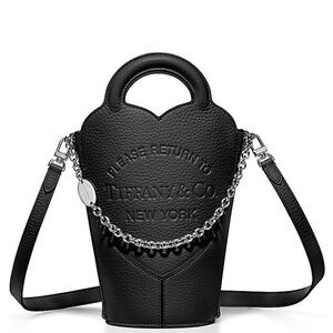 Tiffany & Co. Black Crossbody Bag with Chain Detail